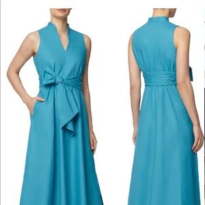 ANNE KLEIN Vera Tie Front Gingham Dress